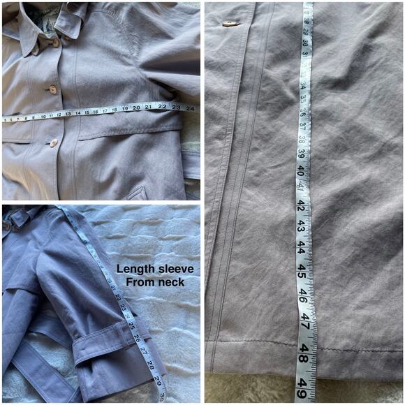 🔥Vintage London Fog USA ACTWU Classic Hooded Belted Trench Coat Floral Lined 10 - Picture 13 of 15